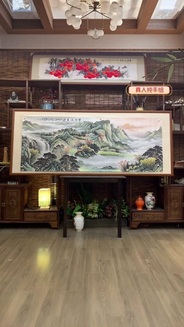 国画国画纯手绘纯实木205*85cm