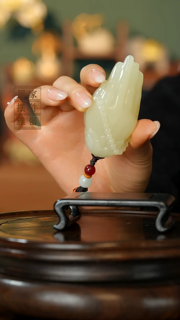 玉《佛手莲花》摆件