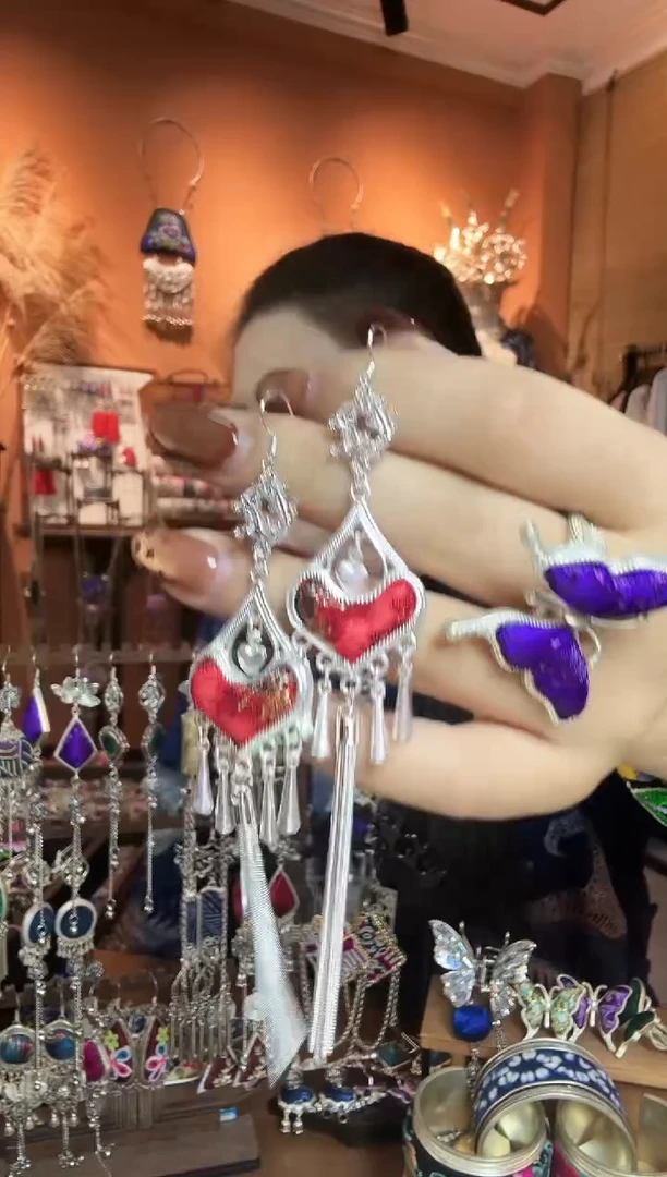 刺绣纯手工民族风耳环