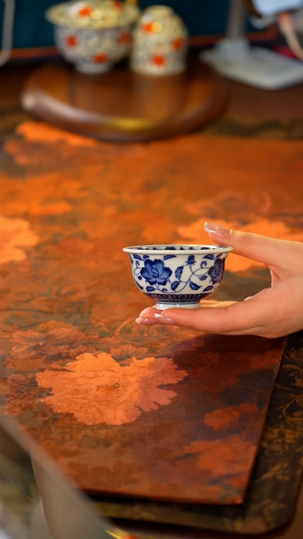 【闪购商品】立明堂明式缠枝月季厚胎小压手