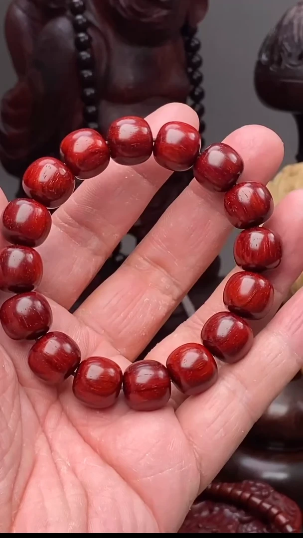 小叶紫檀印度小叶紫檀 13x14mm老型手串