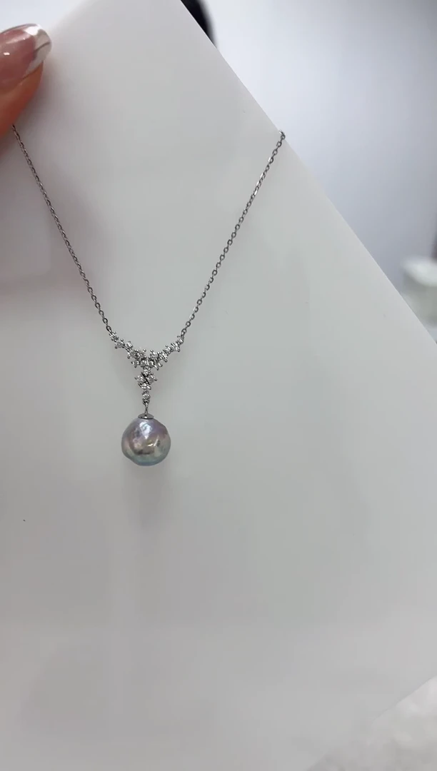 【闪购商品】淡水珍珠DA银S925镶嵌吊坠 B378