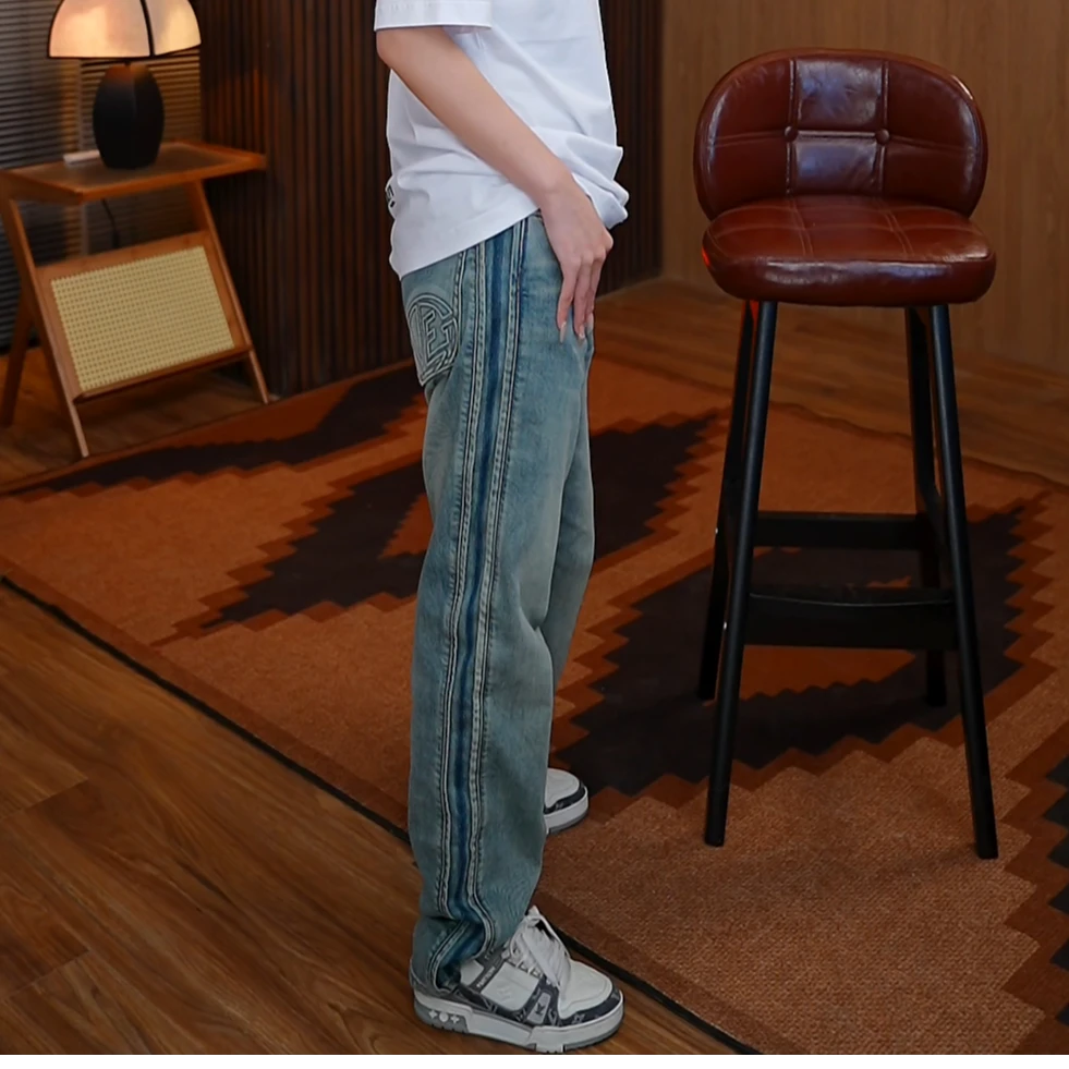 2025春夏水洗合身轻奢高品质经典直筒时尚休闲百搭男士牛仔裤