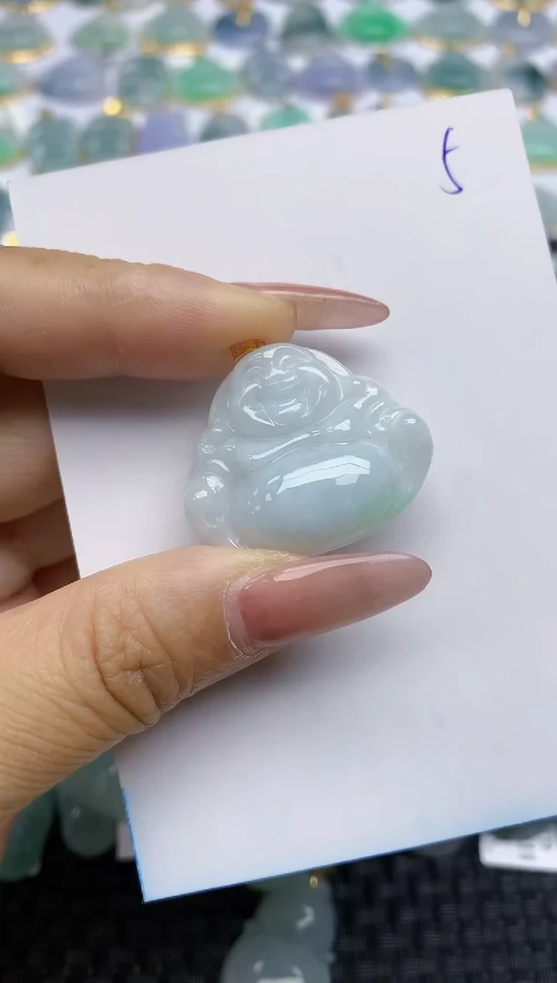 【闪购商品】翡翠颈饰18K金镶嵌天然A货翡翠 5