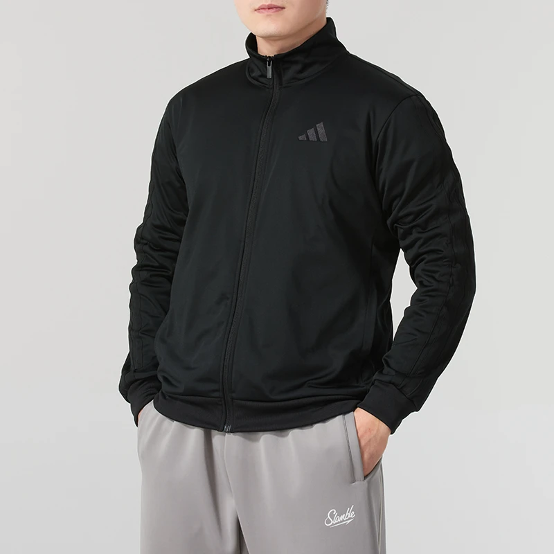 adidas阿迪达斯针织夹克男装2025春秋新款时尚运动休闲外套JI8818