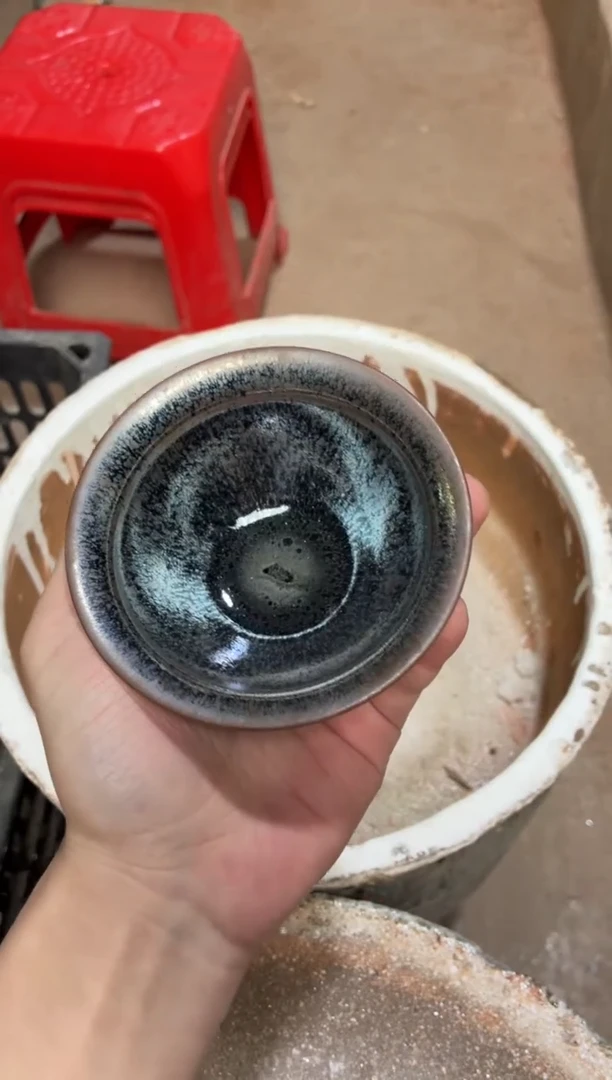 茶盏真柴烧建盏换点柴火