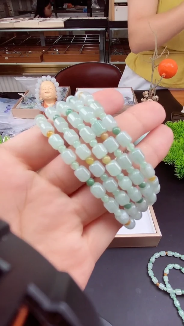 未镶嵌手串翡翠手串多样性发其一@@CMT12368
