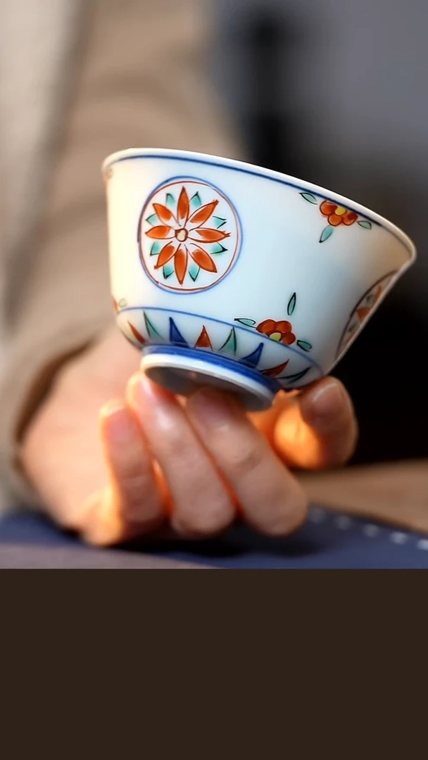 【铜拾社•慢茶小窗边】赤绘猪口杯