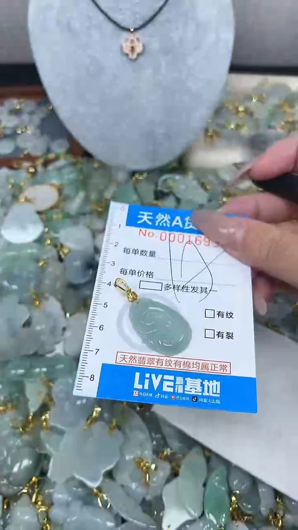 翡翠未镶嵌颈饰净货挂件-1693
