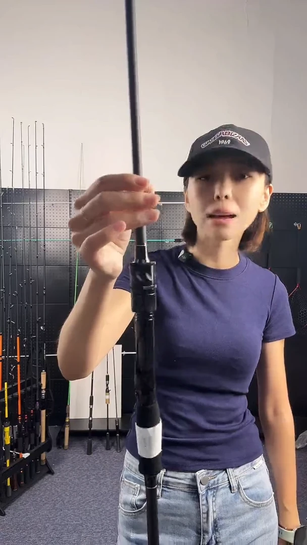 碳素(瑕疵杆没有售后 介意勿拍)纯黑色伸缩小海杆1.8米直柄