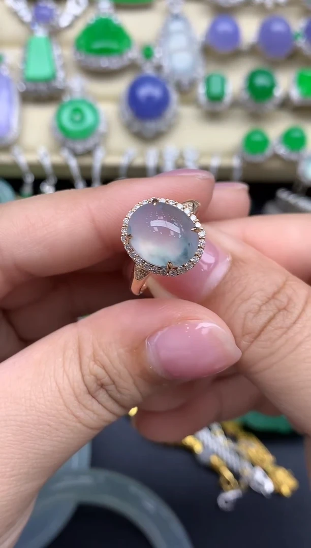 【闪购商品】翡翠戒指18K金镶嵌358-中国好珍宝