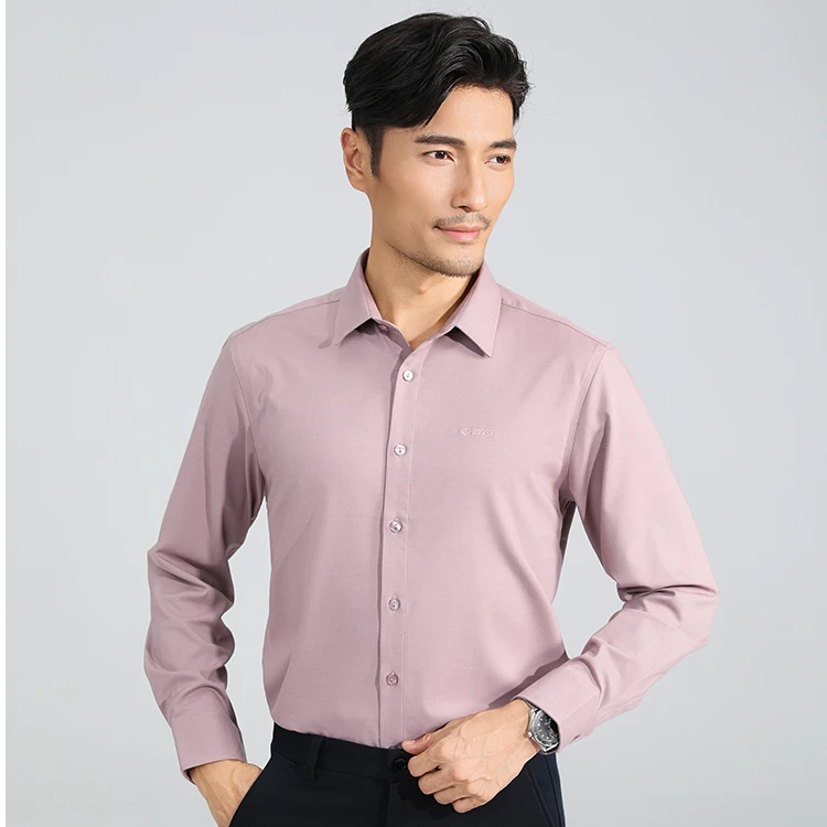 CHOOSE/乔士秋季上新绵羊毛男商务休闲衬衫 简约休闲百搭时尚男士