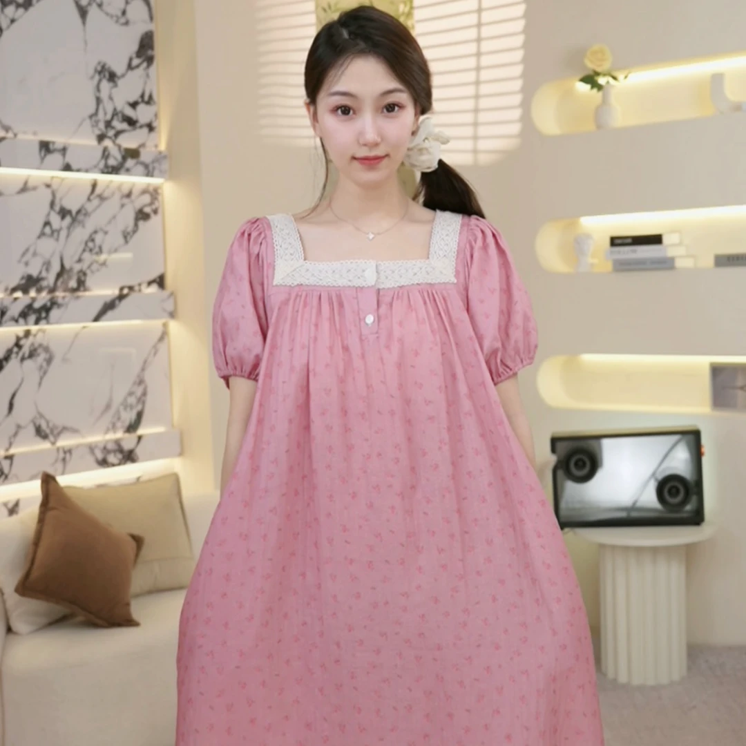 【海棠睡裙】夏季新款高支高密棉面料家居服高颜值可爱风舒适睡裙