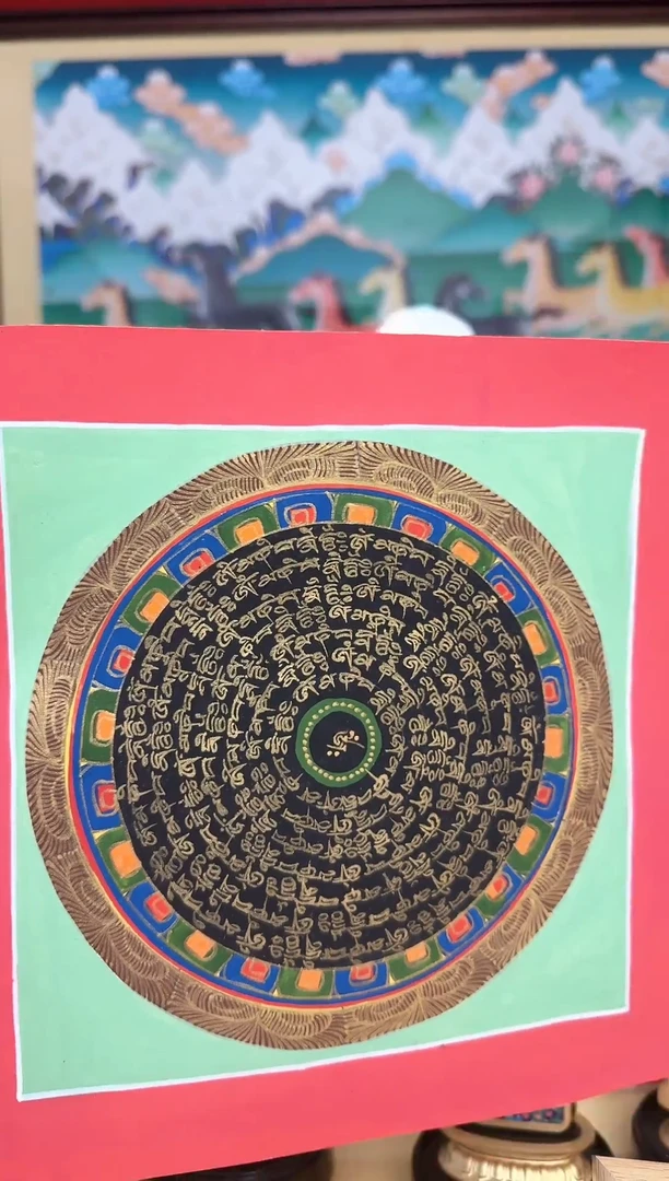 吊坠小房子-热贡纯手绘