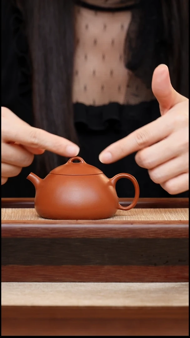 朱泥乳瓢130cc宜兴手工紫砂壶