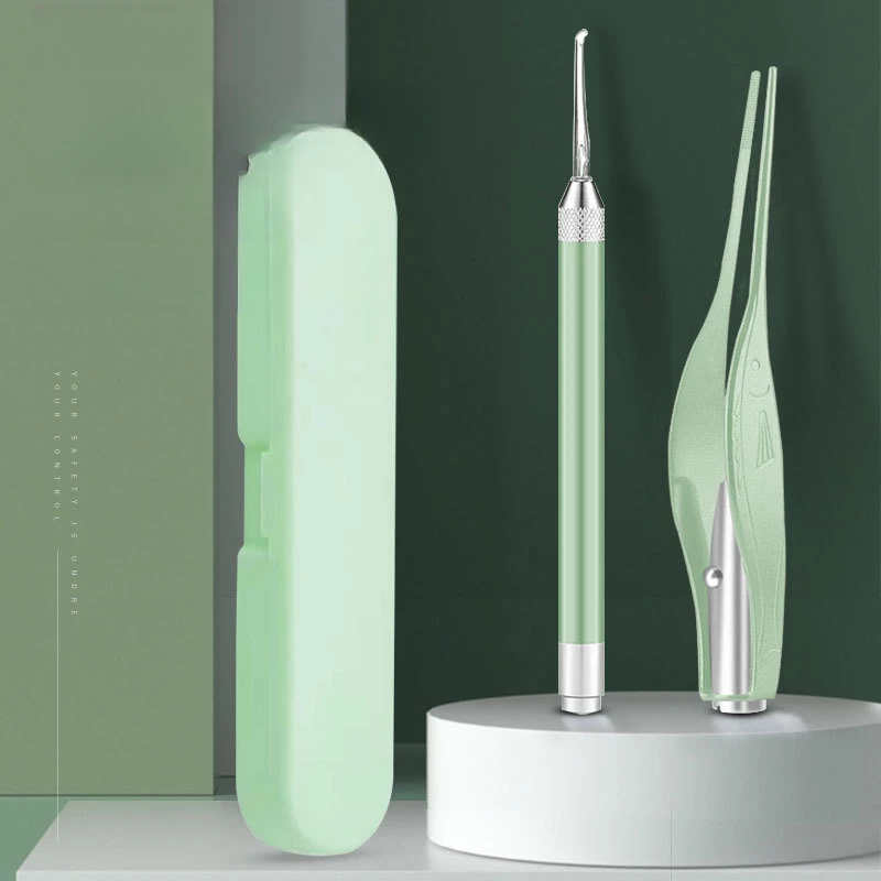 挖耳勺发光儿童挖耳朵镊子带灯掏耳勺挖耳屎耳朵清洁器采耳工具