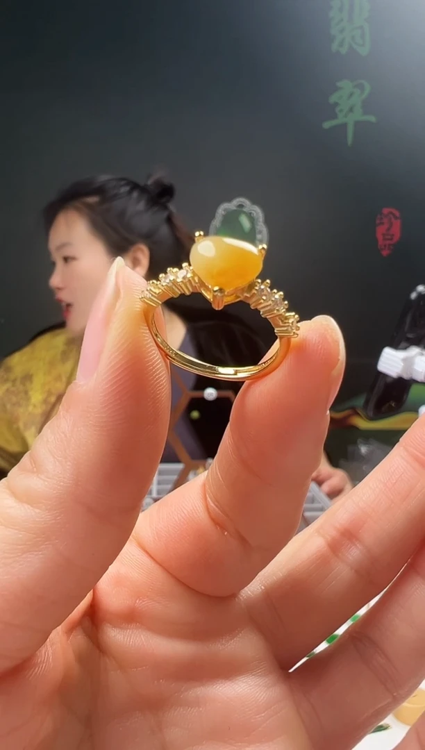 银S925镶嵌翡翠耳饰001