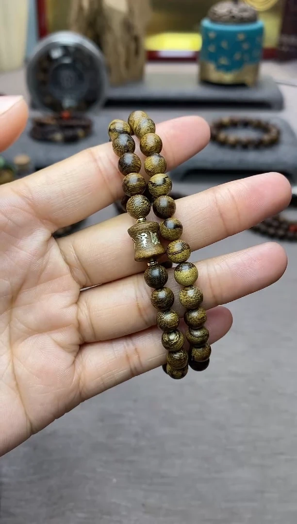 【闪购商品】沉香手串越南芽庄白棋雷击06留疤+六字沉水双圈
