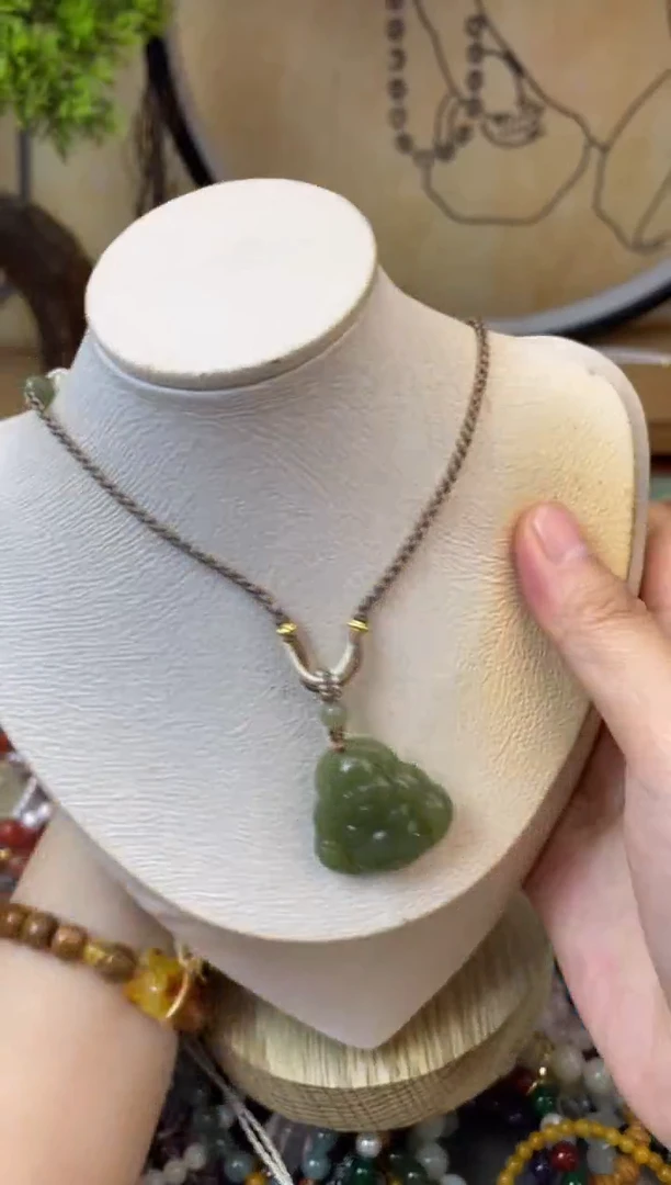 【闪购商品】和田玉项链银S925镶嵌144