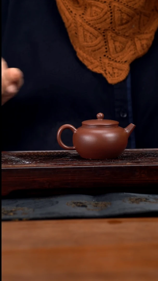 【闪购商品】紫砂茶壶160cc黄龙山原矿紫泥平盖莲子22
