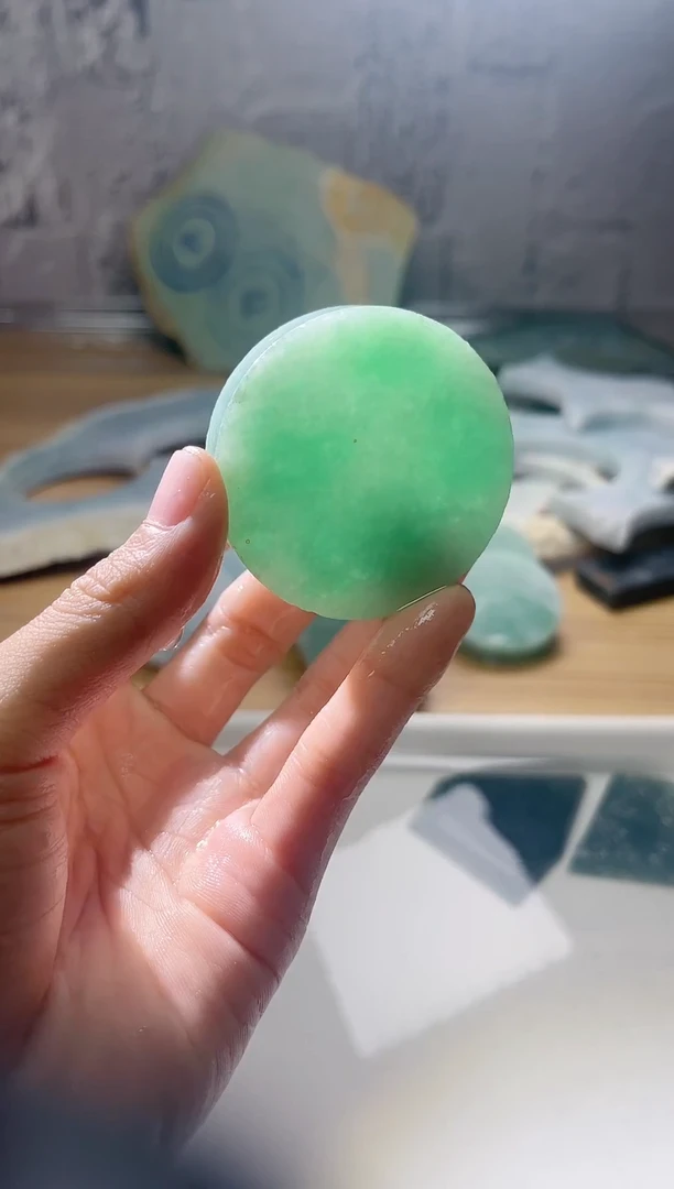 裸石翡翠翡翠a货正品玉石南陈075