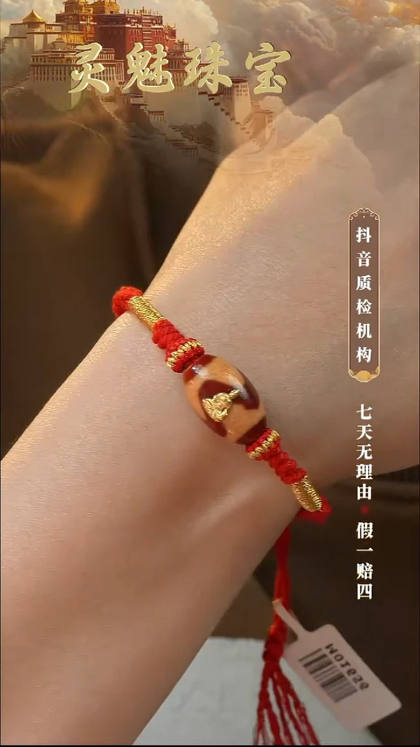 玛瑙/玉髓（覆膜）颈饰18K金镶嵌手串