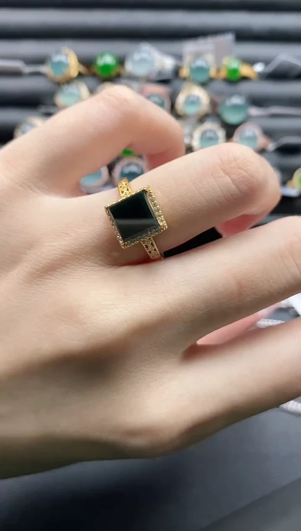 【闪购商品】翡翠戒指银S925镶嵌1111