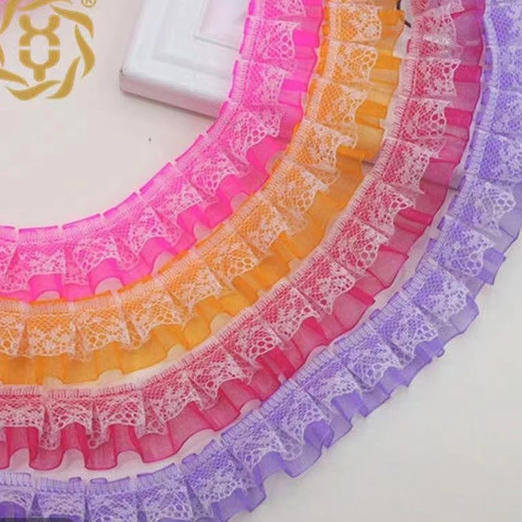 1【沐家】2.5厘米双层蕾丝花边手工辅料