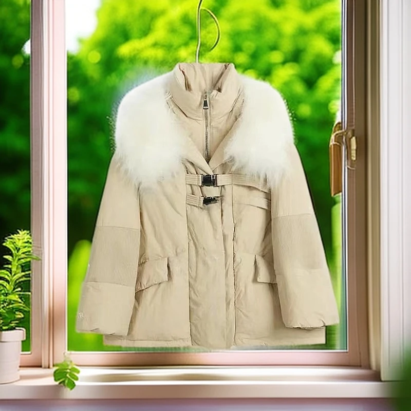 大毛领冬季时尚气质设计感鹅绒服 X10