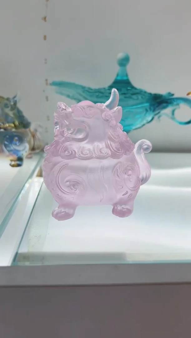 手工艺品琉璃古法琉璃小号狻猊香炉