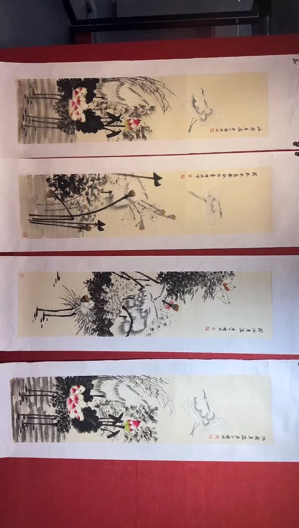 【闪购商品】国画国画国画/绘画/3.5-四条屏