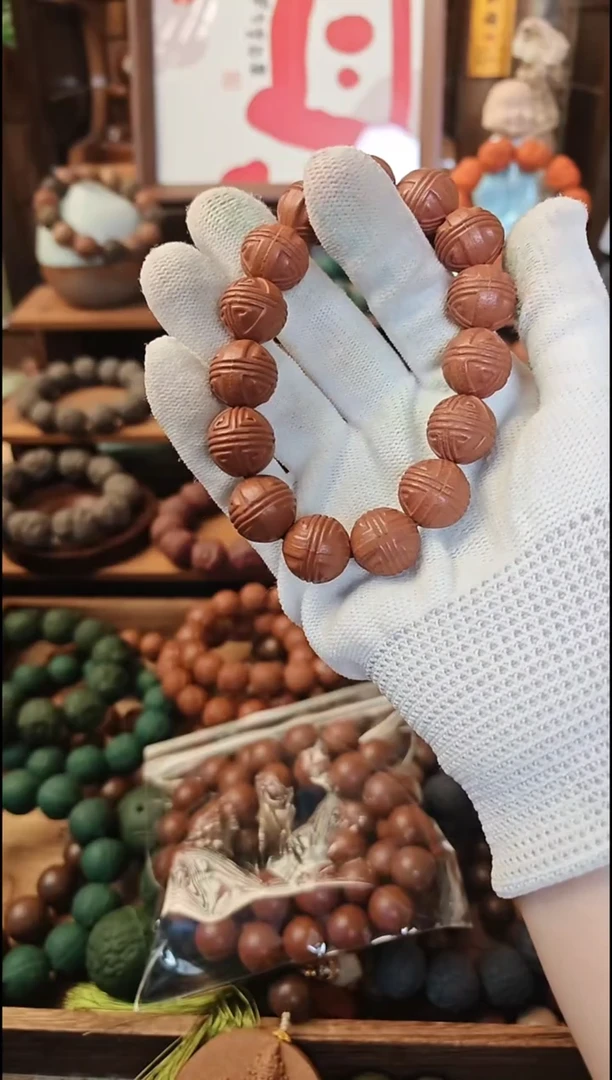 泥塑静心玫瑰字珠手串微瑕体验款