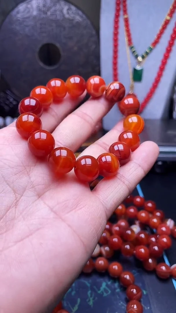 未镶嵌手链玛瑙/玉髓天然珠宝金刚血离子【多样性拍一发一】