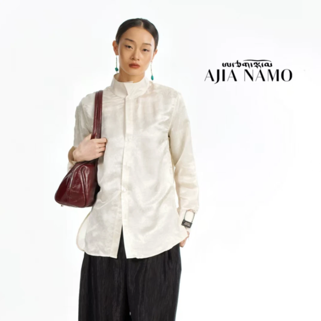 AJ-NAMO原创设计款双龙纹尖角领衬衫B496