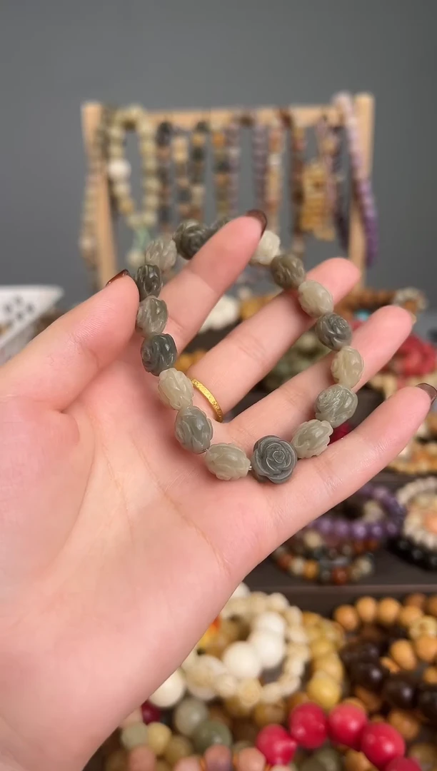 绿色玫瑰菩提手串