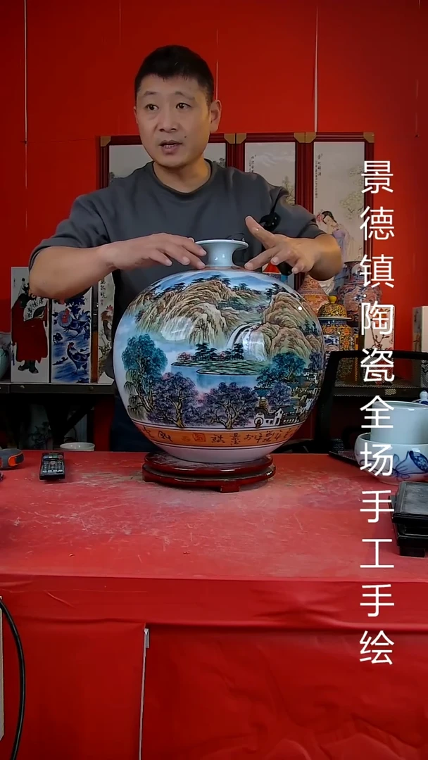 摆件陶景德镇陶瓷 全场手工手绘