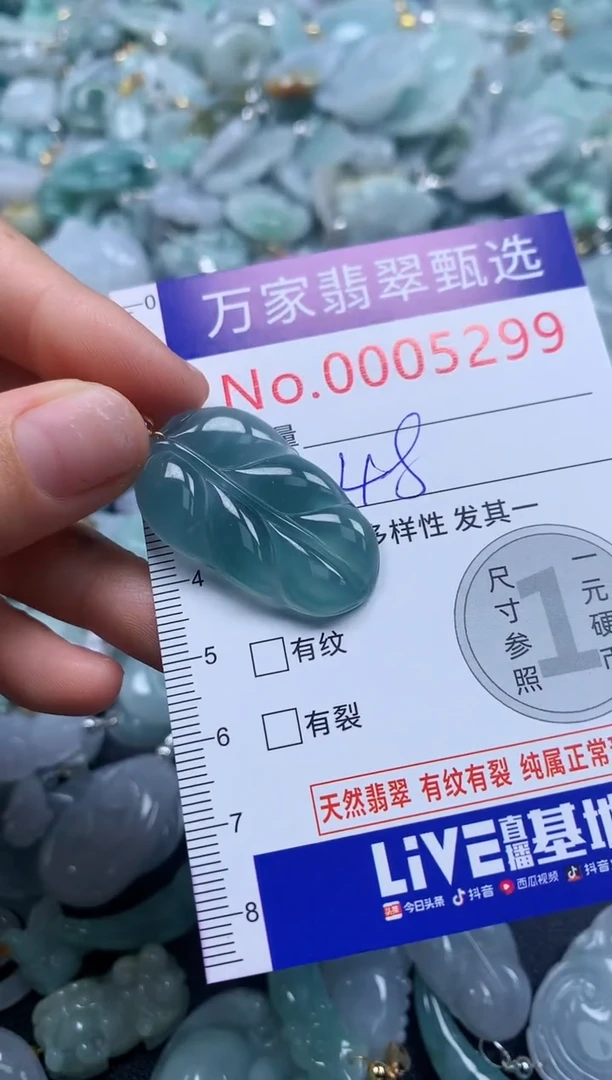 吊坠(不含链)未镶嵌翡翠5299
