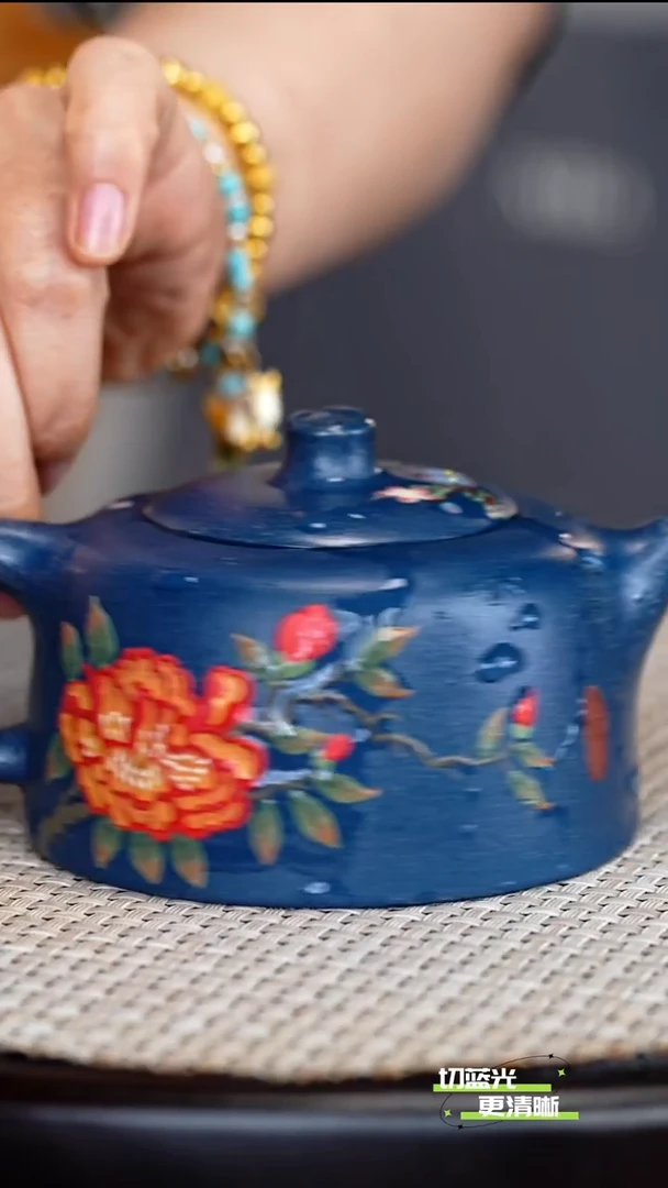 宜兴紫砂 SJK 墨绿泥 矮井栏 180cc