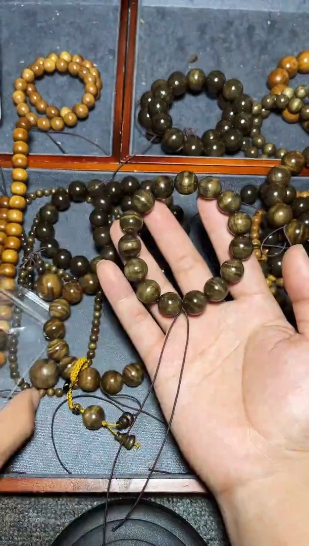 金丝楠手串/手链阴沉金丝楠1.5果香水波纹188