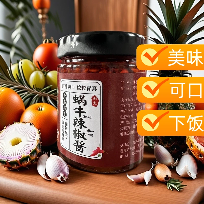 白玉蜗牛酱红烧香辣五香味拌饭拌面调味酱下饭酱料
