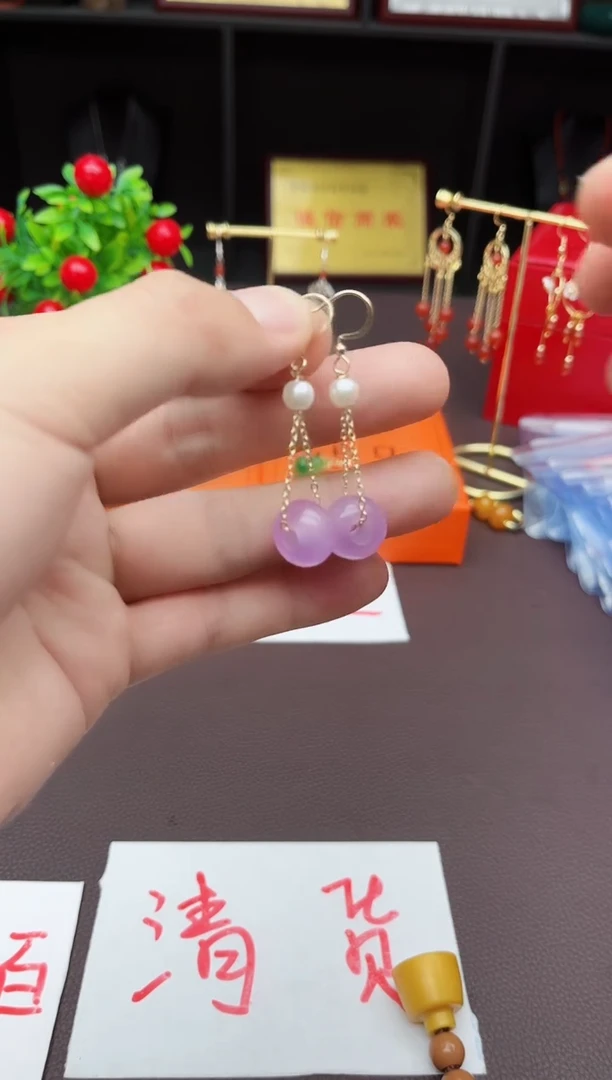 【闪购商品】玛瑙/玉髓耳钉银S925镶嵌715000