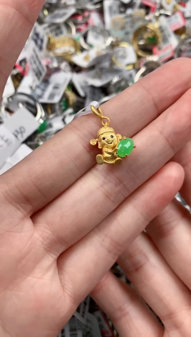 银S925镶嵌戒指翡翠10         9