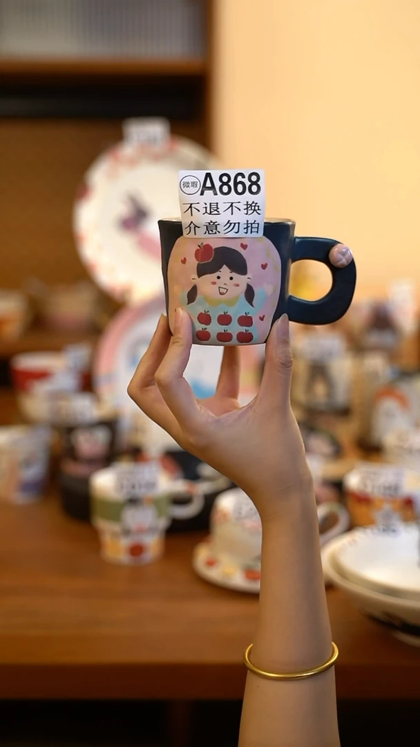 摆件A868 阿满屋手工手作陶瓷