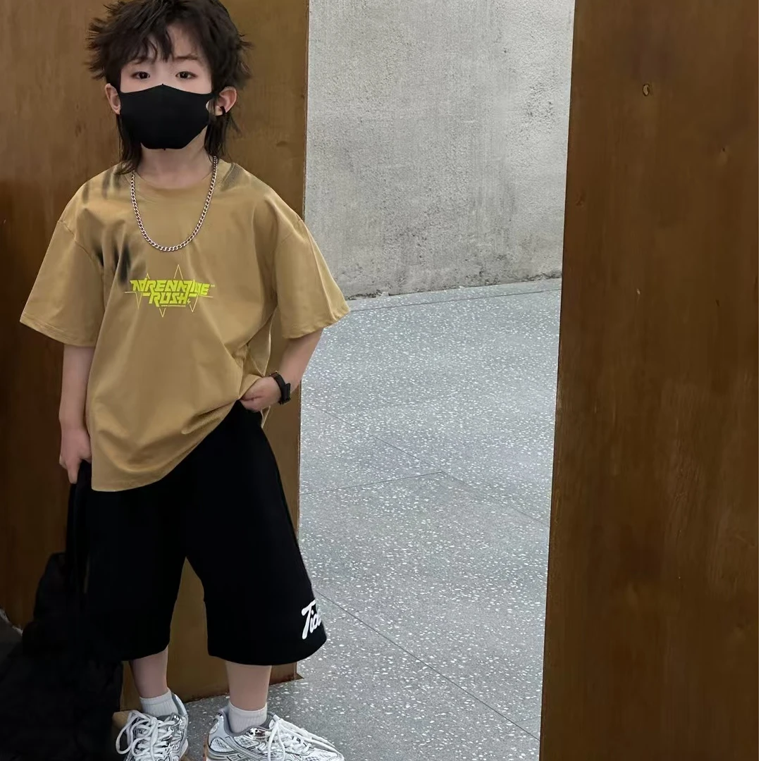 27139高端专享老林家夏季天花板男宝短袖米色（B）