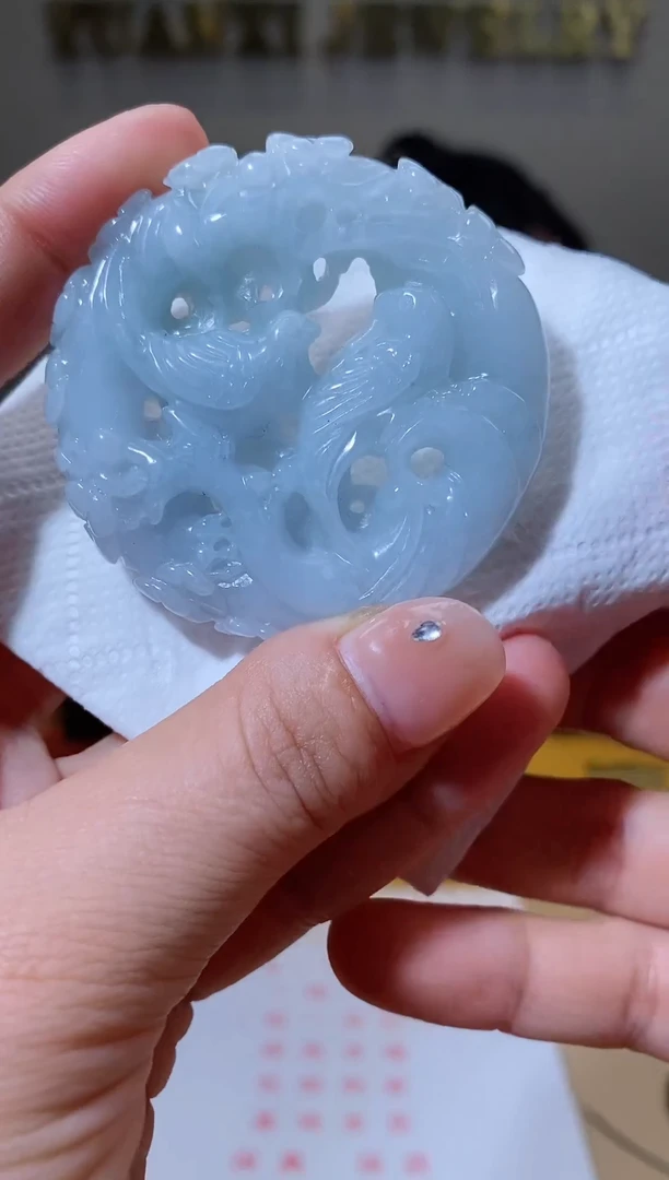 【闪购商品】翡翠颈饰未镶嵌天然A货翡翠喜上眉梢