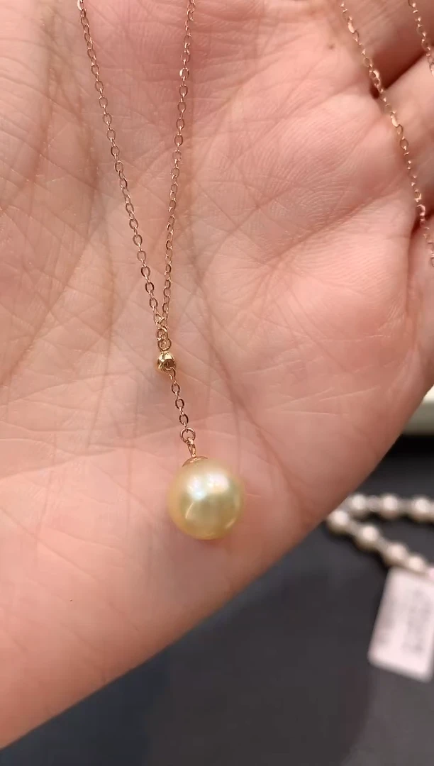 18K金镶嵌项链海水珍珠q3