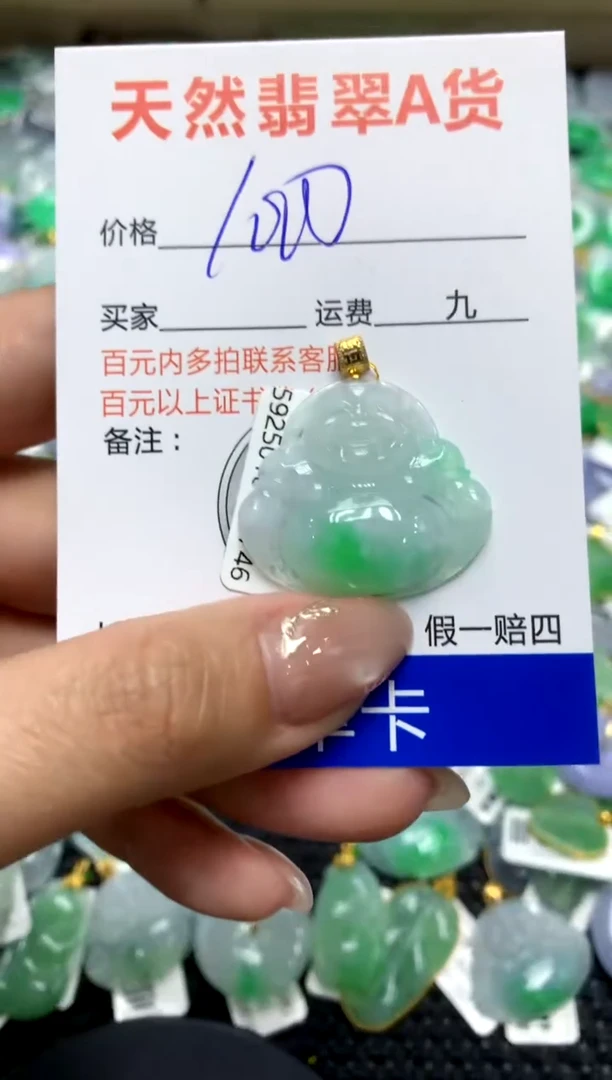 【闪购商品】翡翠颈饰18K金镶嵌1111111111
