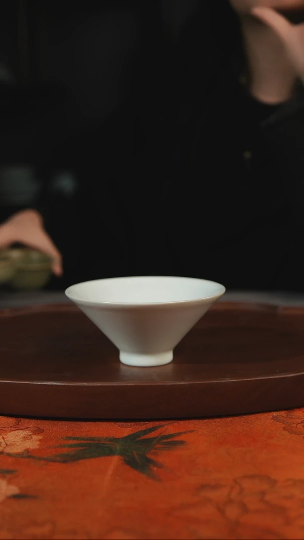 杯子瓷布***?月白斗笠 汝州原产地原矿仿古老釉