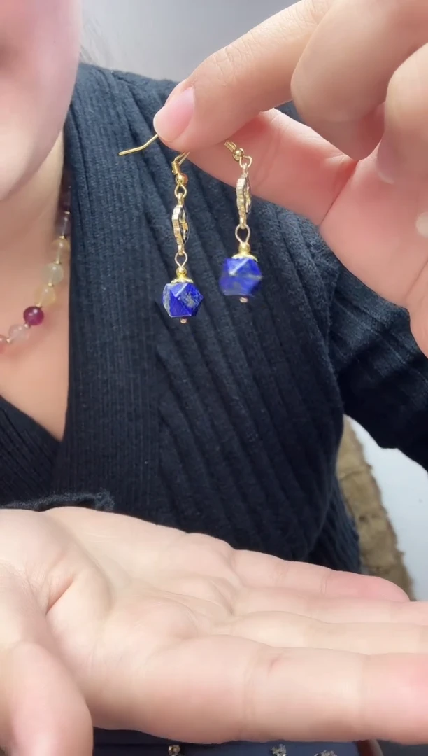 银S925镶嵌戒指烟晶耳钉53