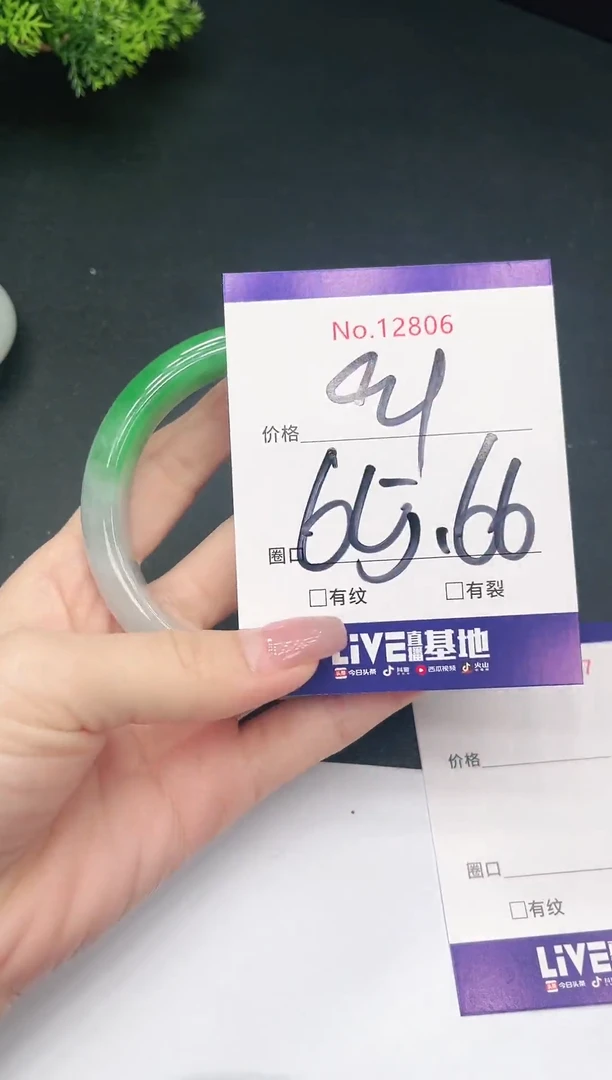 未镶嵌手镯翡翠12806